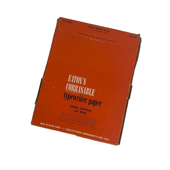 Eaton's Corrasable Typewriter Paper Heavy‎ Weight 8 1/2 x 11" (29 sheets) - Picture 2 of 4